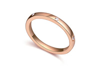 Carica l'immagine nel visualizzatore di Gallery, Anello Fede liscia con zirconi