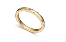Carica l'immagine nel visualizzatore di Gallery, Anello Fede liscia con zirconi