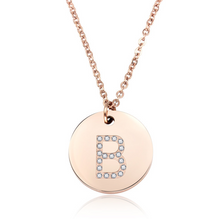 Carica l'immagine nel visualizzatore di Gallery, Collana Iniziale Round e zirconi