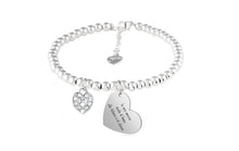 Carica l'immagine nel visualizzatore di Gallery, Bracciale Sfere in Acciaio con Charm