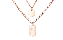 Carica l'immagine nel visualizzatore di Gallery, Collana Doppia Lastrina Military Blood