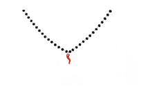 Carica l'immagine nel visualizzatore di Gallery, Collana Rosario Cornetto Porta Fortuna