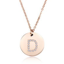 Carica l'immagine nel visualizzatore di Gallery, Collana Iniziale Round e zirconi