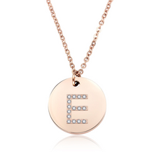 Carica l'immagine nel visualizzatore di Gallery, Collana Iniziale Round e zirconi