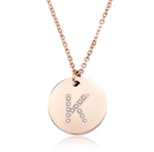 Carica l'immagine nel visualizzatore di Gallery, Collana Iniziale Round e zirconi