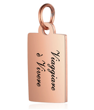 Carica l'immagine nel visualizzatore di Gallery, Bracciale Rosario in Acciaio con Charm