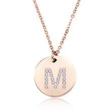 Carica l'immagine nel visualizzatore di Gallery, Collana Iniziale Round e zirconi