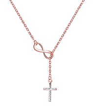Carica l'immagine nel visualizzatore di Gallery, Collana Strangolino con Infinito e Croce