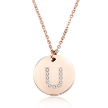 Carica l'immagine nel visualizzatore di Gallery, Collana Iniziale Round e zirconi