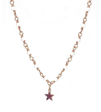 Carica l'immagine nel visualizzatore di Gallery, Collana Rosario in Acciaio con charm in argento 925