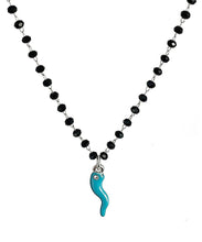 Carica l'immagine nel visualizzatore di Gallery, Collana Rosario Cornetto smaltato