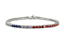 Carica l'immagine nel visualizzatore di Gallery, Bracciale Tennis Rainbow in Argento 925