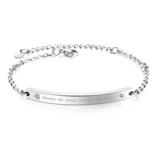 Carica l&#39;immagine nel visualizzatore di Gallery, Bracciale Always my Sister Forever My Friend
