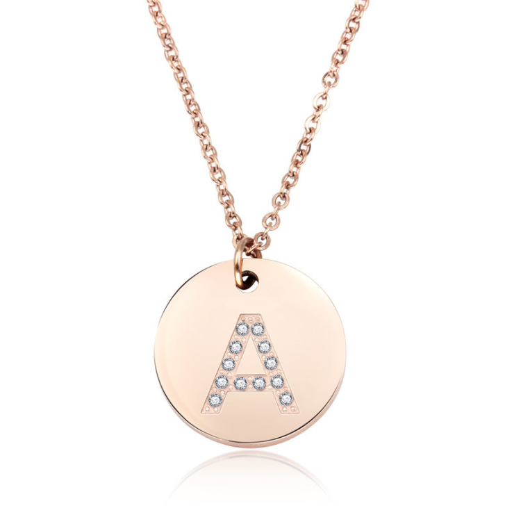 Collana Iniziale Round e zirconi