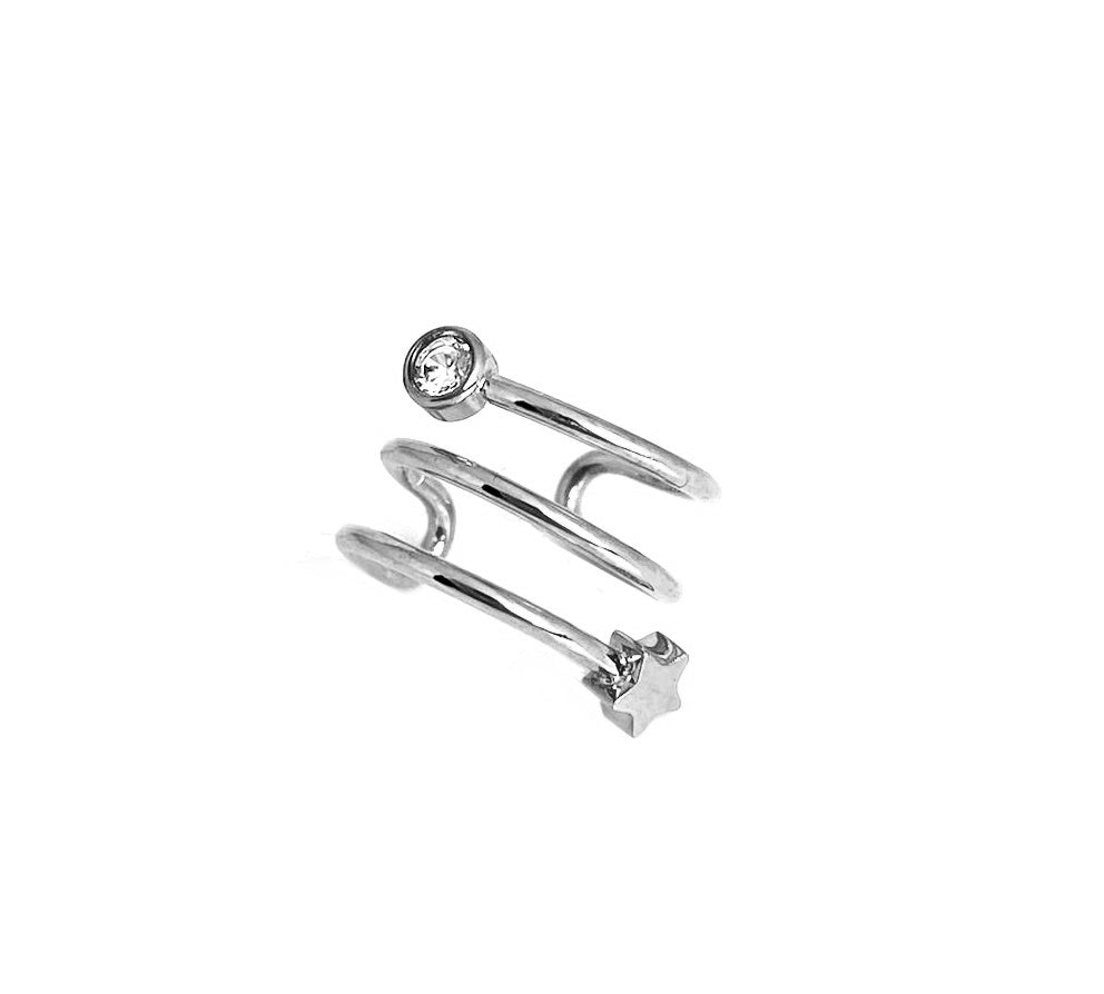 Earcuff Stella e Punto Luce