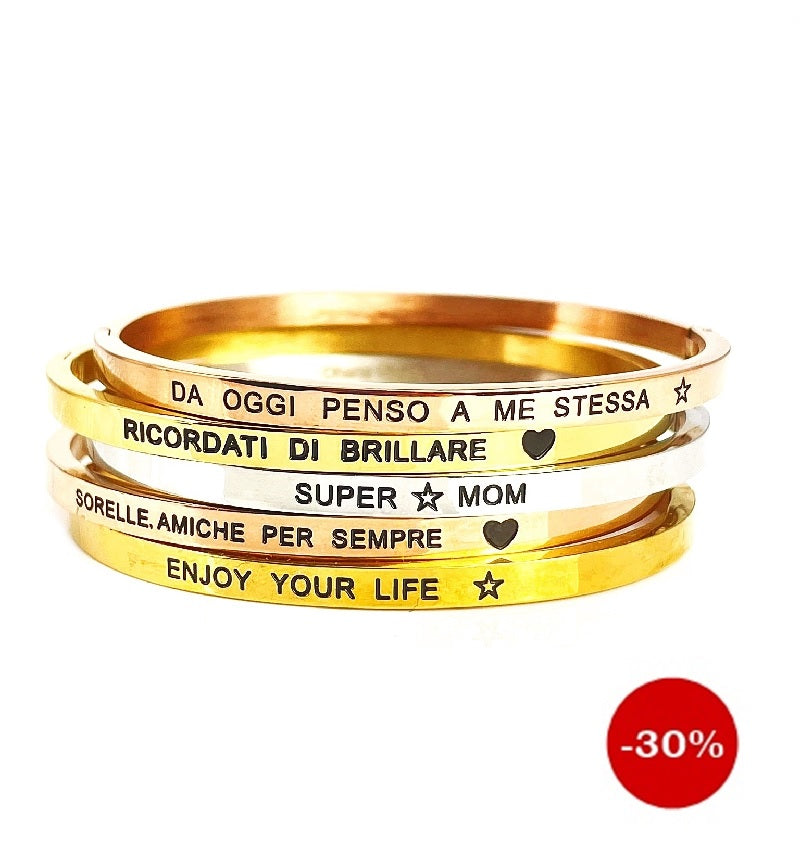 SIMPLE PLEDGE Bracciale Donna argento stile casual