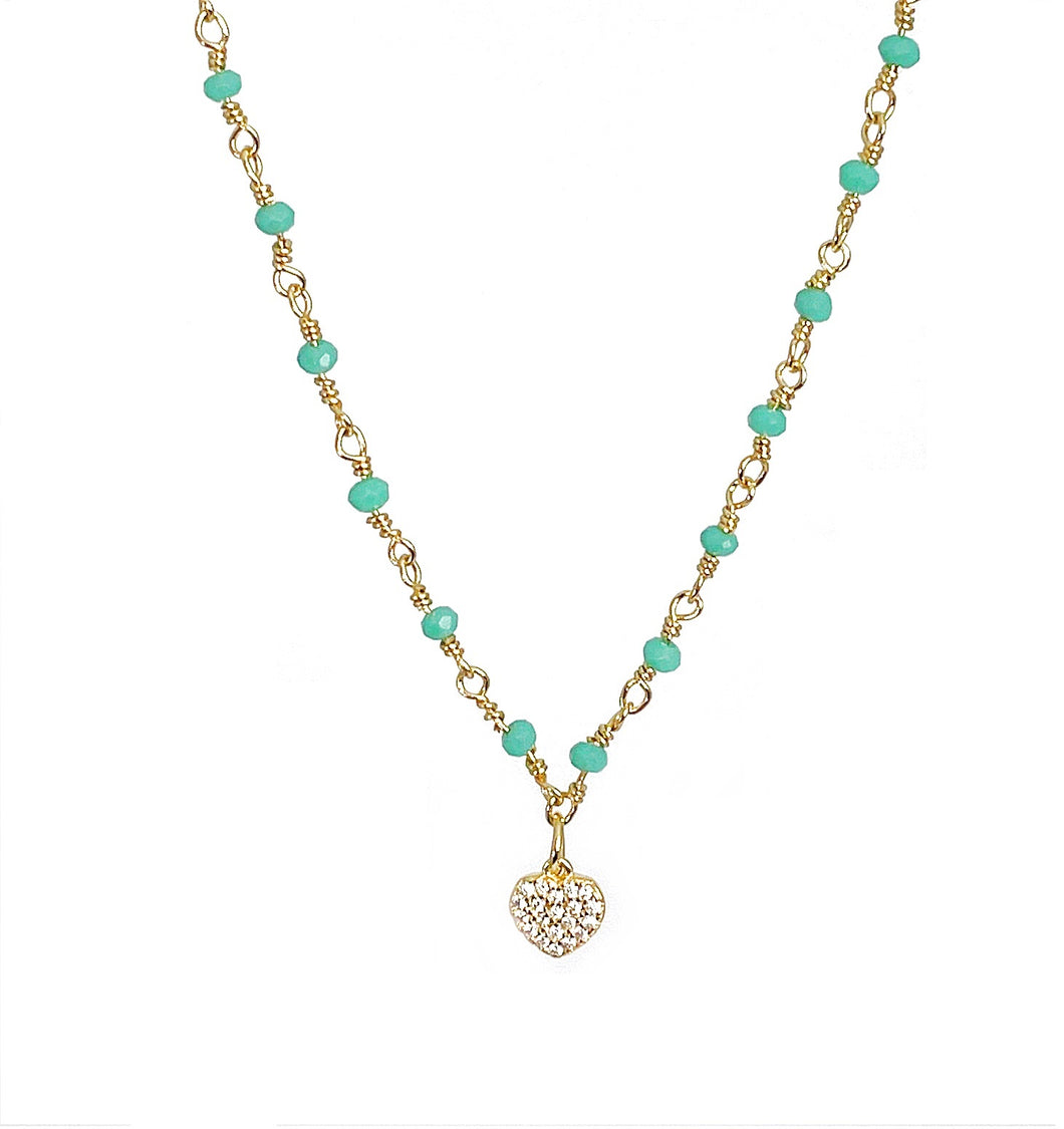 Collana Rosario in Acciaio con charm in argento 925
