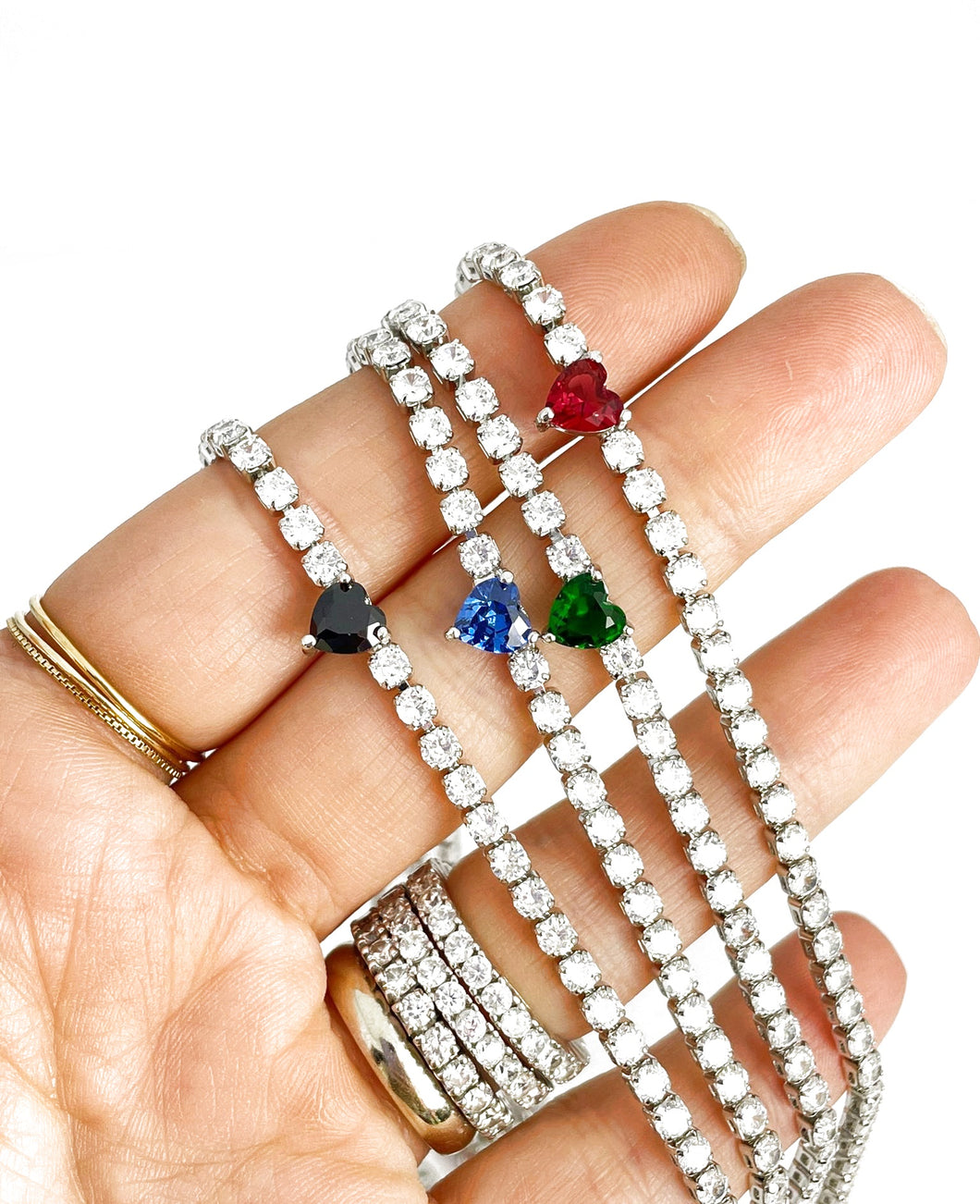 Bracciale Tennis Cuore Centrale