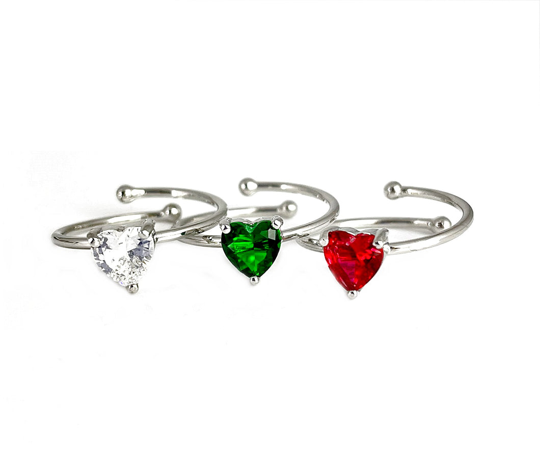Anelli Cuore Zircone