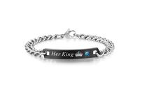 Carica l&#39;immagine nel visualizzatore di Gallery, Bracciale Her King His Queen
