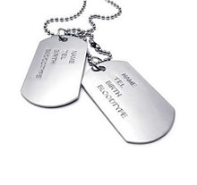 Carica l&#39;immagine nel visualizzatore di Gallery, Collana Targhette Militari
